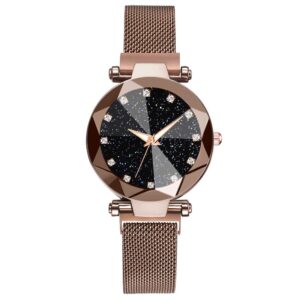 Montre femme ciel étoilé marron