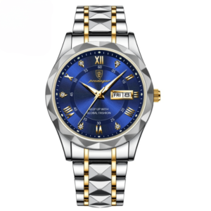 Océan Prestige – Montre Bicolore Cadran Bleu Homme